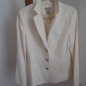 Banana Republic Factory Cream Stretch Blazer 14